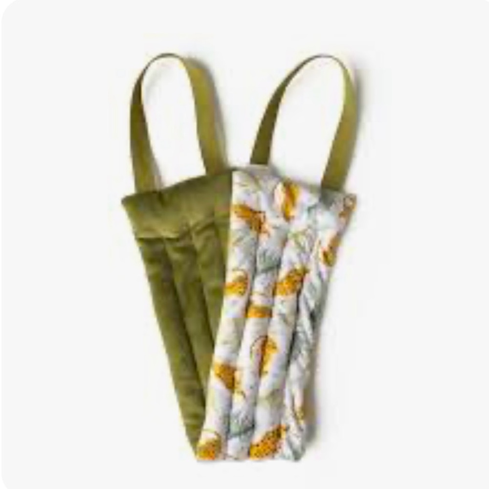 Lemon Lavender Heated neck wrap with cheetah design. NWT